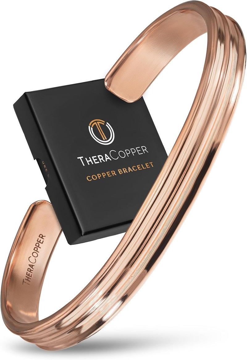 TheraCopper Copper Bracelet for Men & Women — 100% Pure Copper Bracelets — Raw, Solid & Uncoated Authentic Handmade Tibetan Bracelet Cuff Bangles - Image 1